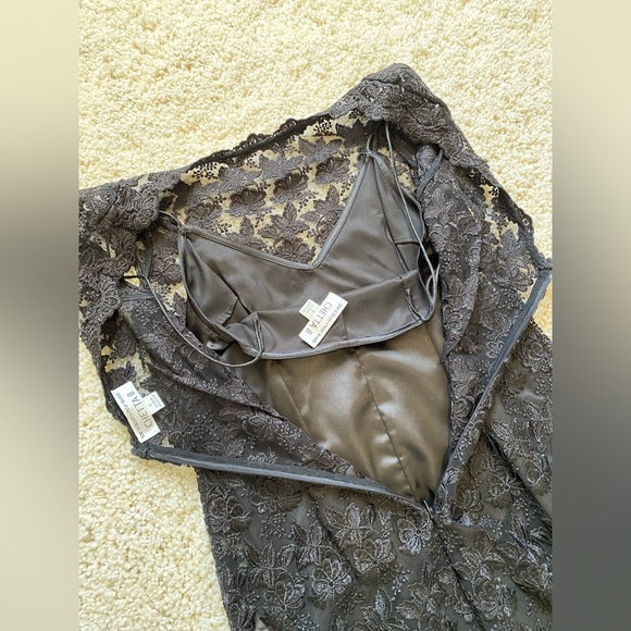 Chetta B Sherrie Bloom + Peter Noviello Lace Cocktail Dress - Black, Size 2 - Picture 6 of 9